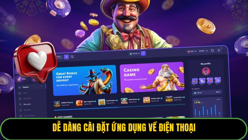 Dễ dàng cài đặt ứng dụng về điện thoại