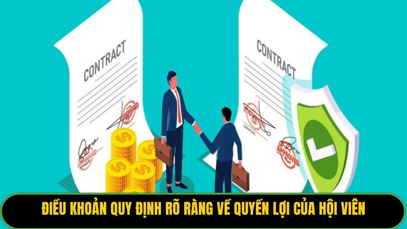 Điều khoản quy định rõ ràng về quyền lợi của hội viên